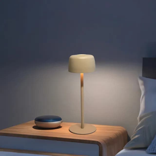 【alit】NOVA：LED可調高度防水桌燈 - 奶油白(床頭燈 氣氛燈 露營燈 夜燈 觸摸調光 無線照明 交換禮物)
