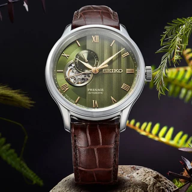 【SEIKO 精工】PRESAGE系列 台灣限定 落羽松 鏤空機械腕錶 禮物 送禮 推薦(SRPL97J1/4R39-00W0J)
