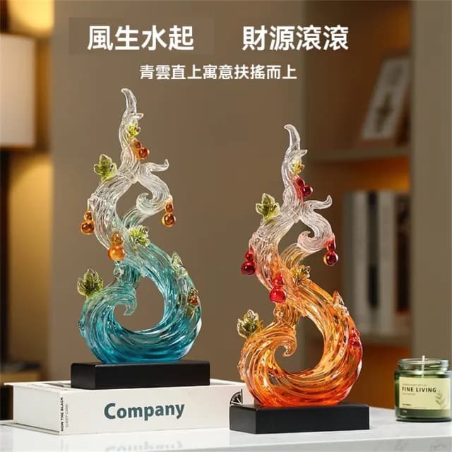 【超微米】葫蘆擺件 風生水起擺設 創意輕奢桌面擺飾 客廳玄關裝飾品 旺宅 喬遷新居禮物(風生水起葫蘆擺件)