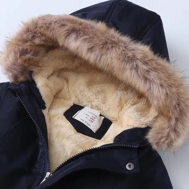 【橘魔法】單色毛領內刷毛連帽長袖外套(風衣 大衣 大童 夾克 厚外套 男童 兒童 童裝)