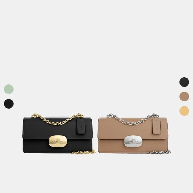 【COACH】蔻馳官方直營 ELIZA翻蓋斜背手袋 斜背包 側背包 斜挎包-多色任選(CP008/CR106)