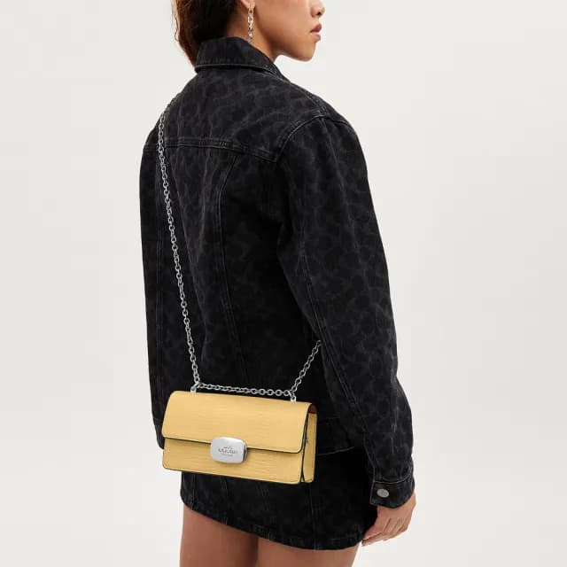 【COACH】蔻馳官方直營 ELIZA翻蓋斜背手袋 斜背包 側背包 斜挎包-多色任選(CP008/CR106)