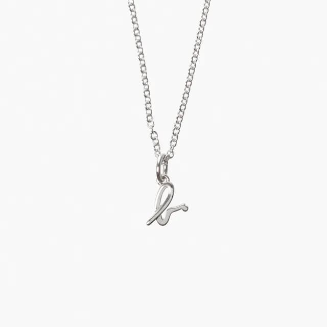 【agnes b.】bijoux 經典 b. logo 項鍊(銀色)