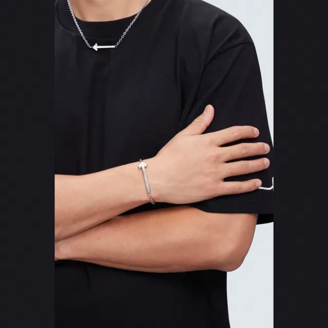 【agnes b.】bijoux Arrow白鋼手鍊(銀色)