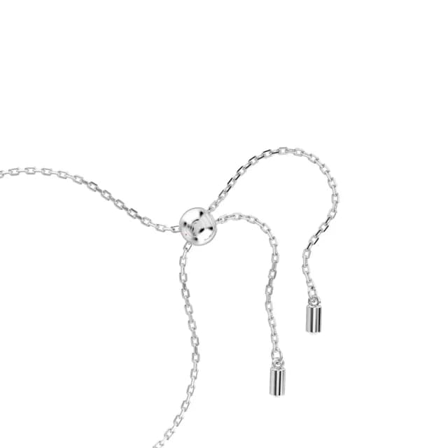 【SWAROVSKI 施華洛世奇】Birthstone 手鏈 方形切割 鍍白金色(12色任選_情人節禮物)