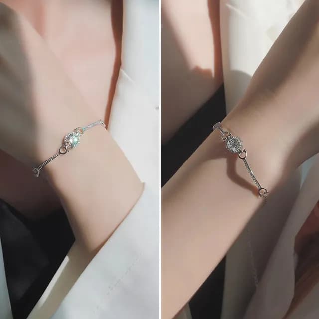 【LEEHER】雙11 莫桑石飾品/質感手鍊/氣質設計/百搭單品/女生飾品/簡約手環/純銀質感/百搭送禮/百搭手鍊