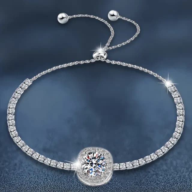 【LEEHER】雙11 S925純銀手鍊/莫桑石/氣質滿分/簡約時尚/生日禮物/小眾設計/女生飾品/滿天星設計/送禮推薦