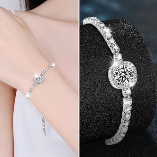 【LEEHER】雙11 S925純銀手鍊/莫桑石/氣質滿分/簡約時尚/生日禮物/小眾設計/女生飾品/滿天星設計/送禮推薦