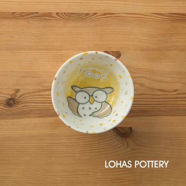【LohasPottery 陸寶】日本製 美濃燒 動物卡通釉下彩壓紋餐具｜4.6 吋飯碗 五入組(兒童碗 點心碗)