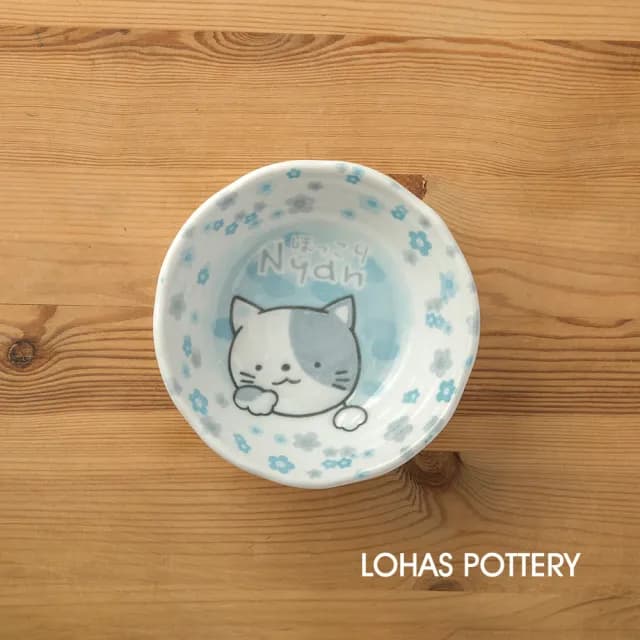 【LohasPottery 陸寶】日本製 美濃燒 動物卡通釉下彩壓紋餐具｜5.5 吋小缽 五入組(甜品碗 點心碗)