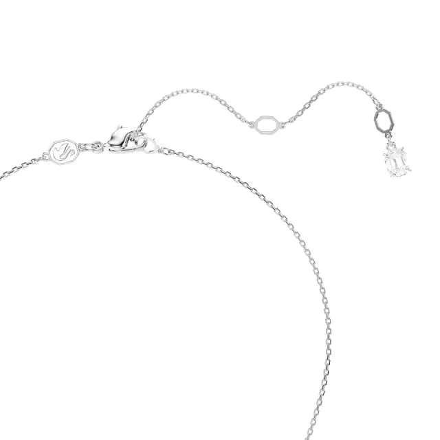 【SWAROVSKI 施華洛世奇】Snake 鏈墜 混合式切割 蛇年 白色 鍍白金色/鍍玫瑰金色(2色任選_情人節禮物)