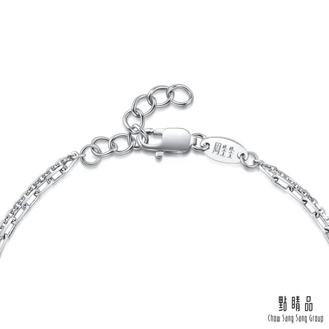 【點睛品】網路獨家款 碎閃珠光 鉑金手鍊_計價鉑金(19公分)