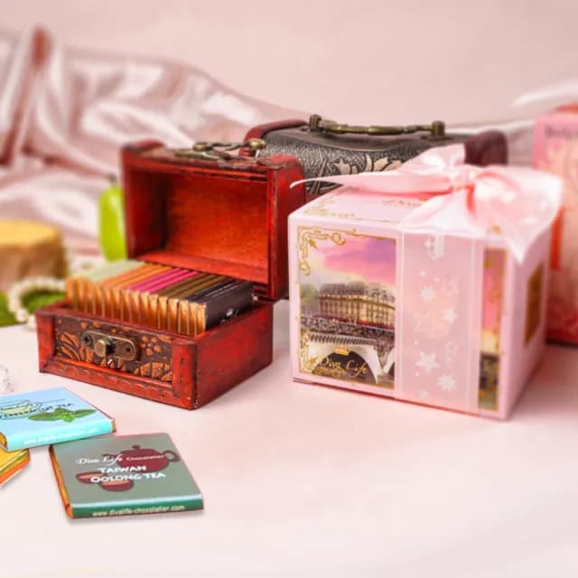 【Diva Life】送禮之最-迷你款珠寶盒*2/迷你柏金包*2/經典珠寶盒/愛心禮盒(100%可可脂 0反式脂肪)