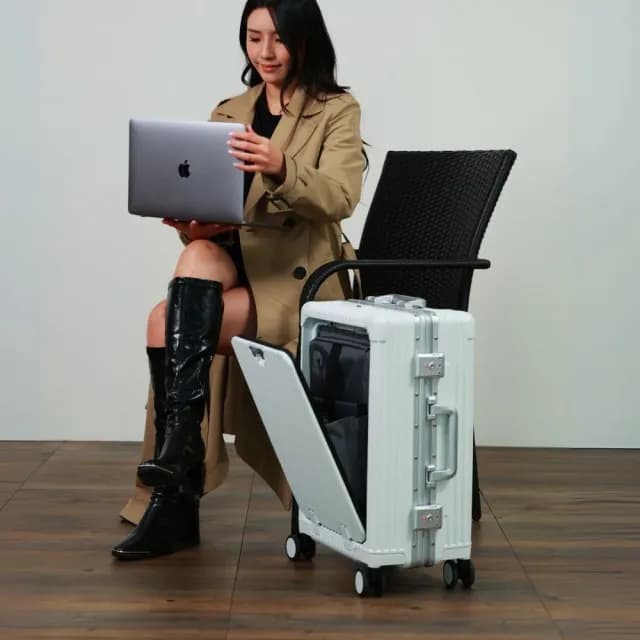 【Arlink】26吋 前開式行李箱 鋁框行李箱(鋁框箱/行李箱26吋/旅行箱/拉桿箱/行李箱套)