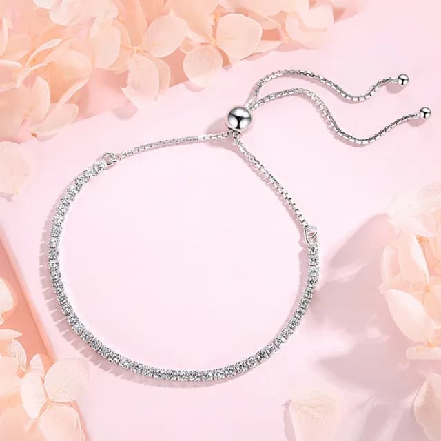 【KT DADA】雙11 莫桑石手飾 鑲鑽手鍊 抗過敏 直排鑽 莫桑石手鍊 手鍊 純銀手鍊 莫桑鑽手鍊