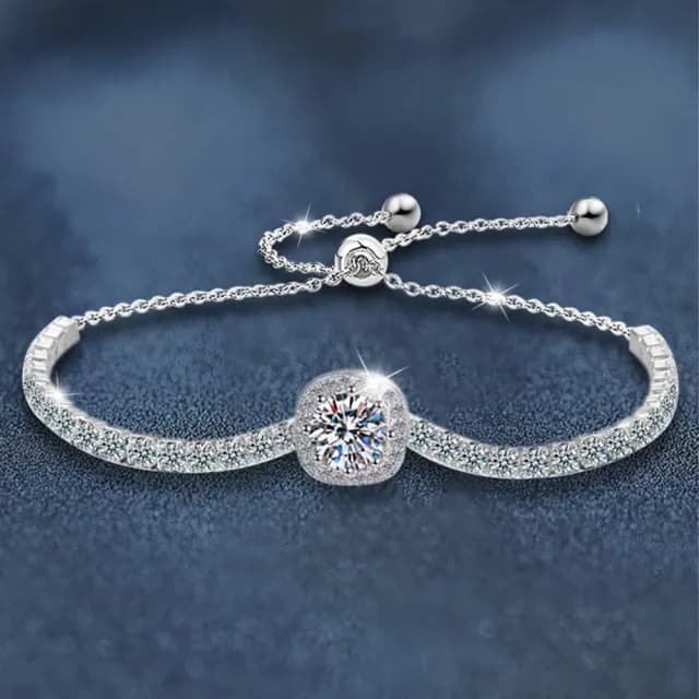 【KT DADA】雙11 滿天星手鍊 S925 方包手鍊 手鍊 純銀手鍊 鑲鑽手鍊 莫桑石手鍊 防過敏