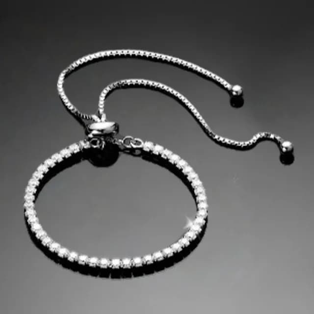 【LEEHER】雙11 莫桑石/直排設計/純銀飾品/女用手鍊/簡約設計/女手鍊/質感配件/日常百搭/氣質手鍊