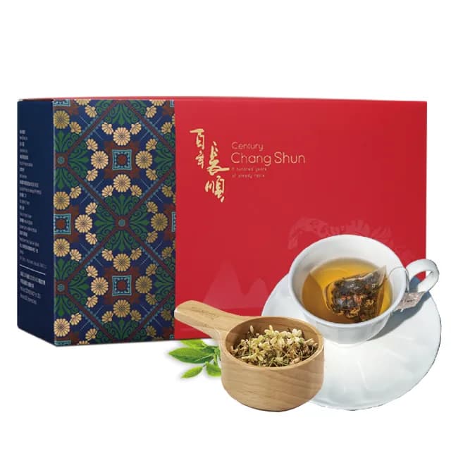 【百年長順】古典桂花烏龍茶包禮盒(纖纖超值組 潤肺益氣 30入)