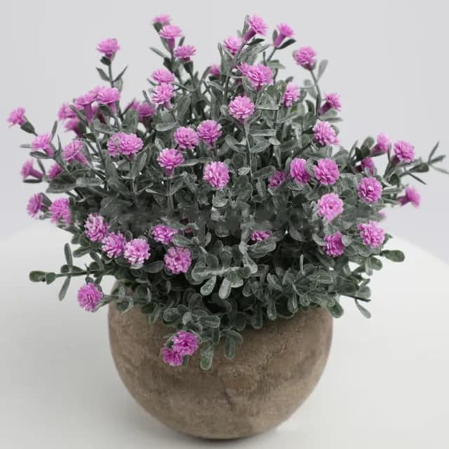 【JEN】福利品北歐紙漿盆仿真滿天星盆栽仿真植物(2色可選)