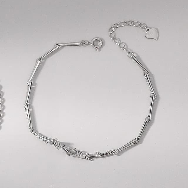 【巴黎精品】現貨+預購 頂級925純銀手鍊情侶手鏈女首飾情人節禮物(樹藤情侶手鍊男女飾品a1li88)