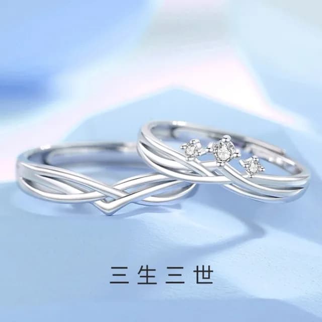 【巴黎精品】現貨+預購 頂級925純銀戒指婚戒女鑽戒開口戒情侶對戒尾戒情人節禮物(三生三世男女飾品a1li79)