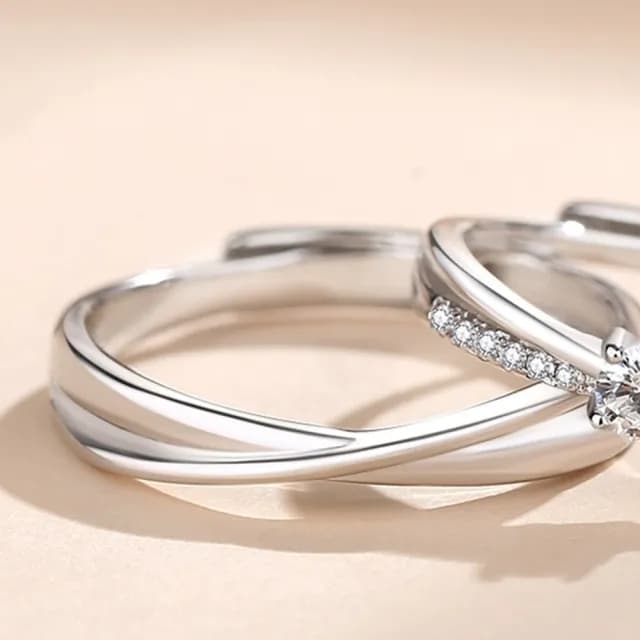 【巴黎精品】現貨+預購 頂級925純銀戒指婚戒女鑽戒開口戒情侶對戒尾戒情人節禮物(四爪鑲鑽男女飾品a1li74)