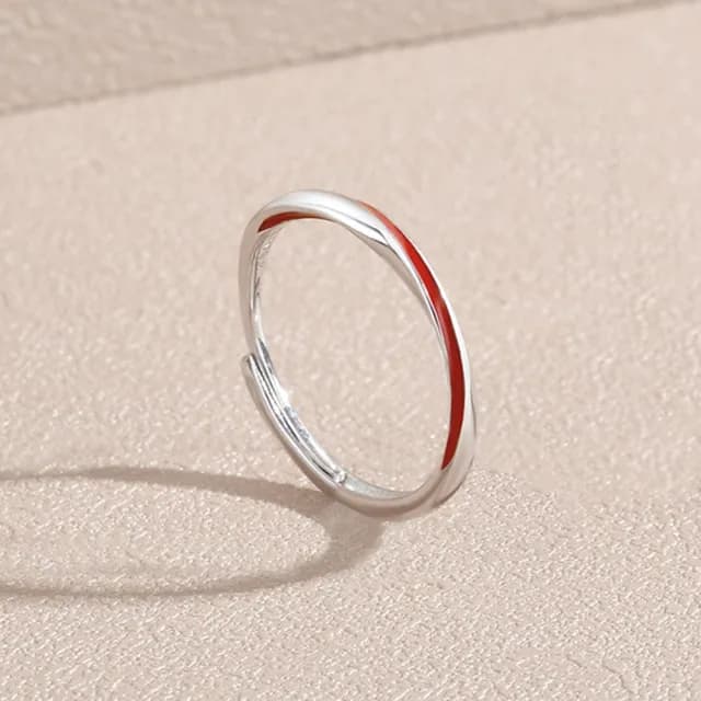 【巴黎精品】現貨+預購 頂級925純銀戒指婚戒女鑽戒開口戒情侶對戒尾戒情人節禮物(紅線男女飾品a1li72)