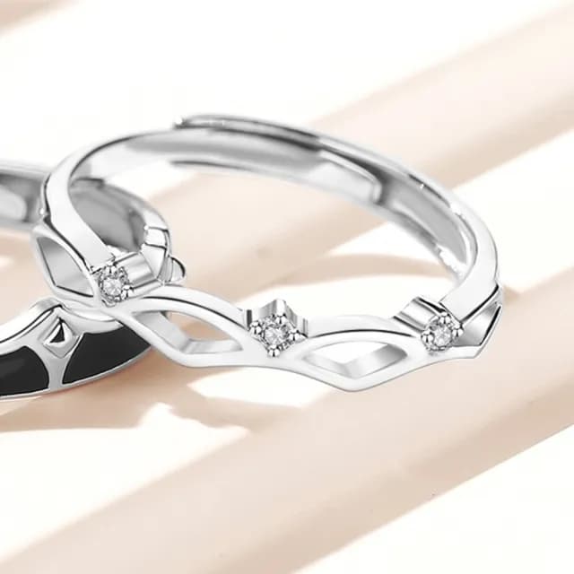 【巴黎精品】現貨+預購 頂級925純銀戒指婚戒女鑽戒開口戒情侶對戒尾戒情人節禮物(公主騎士男女飾品a1li54)