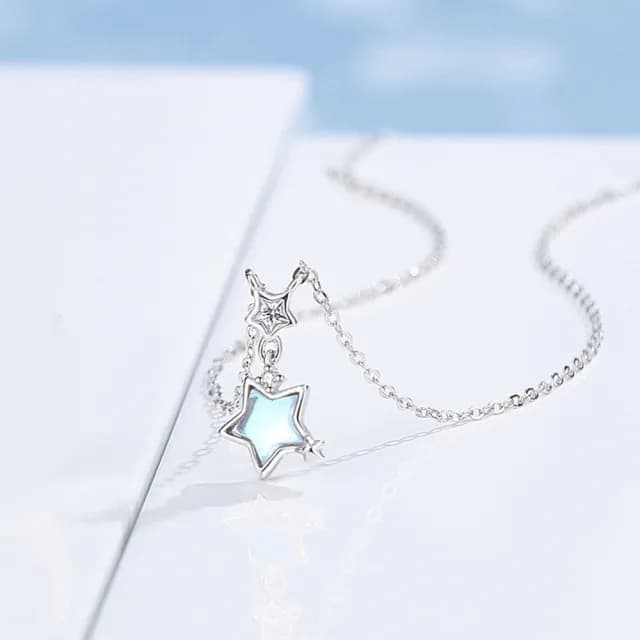 【巴黎精品】現貨+預購 頂級925純銀項鍊女項鍊項鏈鎖骨鍊情人節禮物情侶對鍊(為你星動男女飾品a1li44)