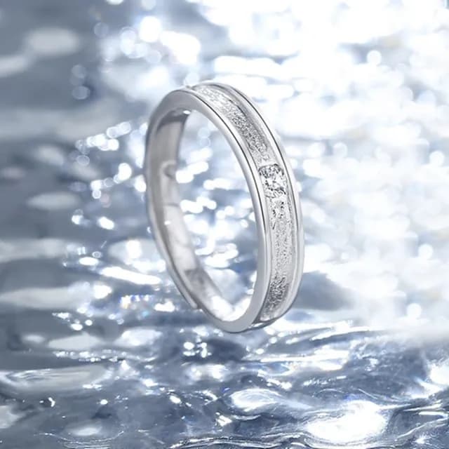 【巴黎精品】現貨+預購 頂級925純銀戒指婚戒女鑽戒開口戒情侶對戒尾戒情人節禮物(水波月光男女飾品a1li22)