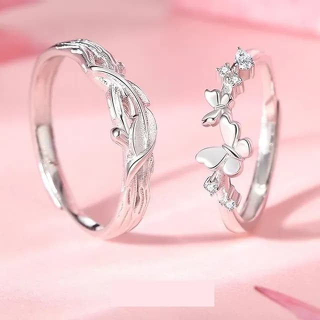 【巴黎精品】現貨+預購 頂級925純銀戒指婚戒女鑽戒開口戒情侶對戒尾戒情人節禮物(羽化成蝶男女飾品a1li12)