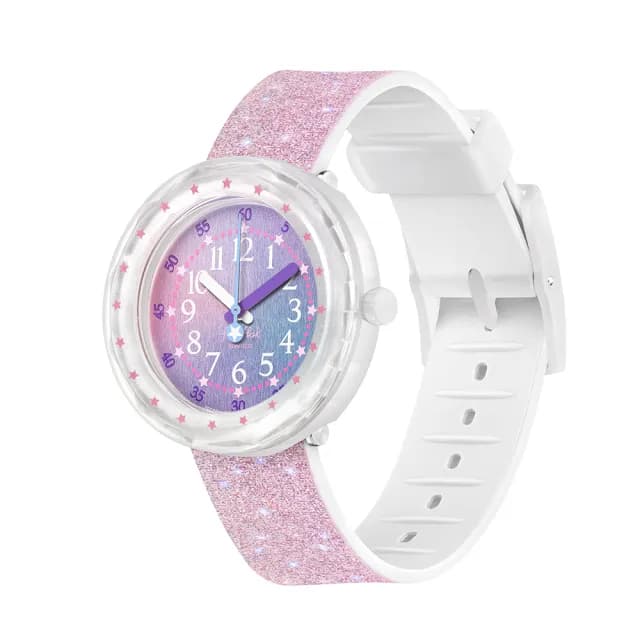 【Flik Flak】兒童手錶 PEARLAXUS 安全防水/瑞士製造/小朋友禮物/教學式錶盤 FCSP107(36.7mm)