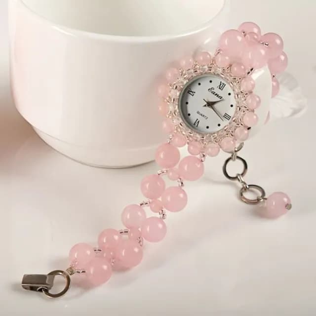 【Penny珮妮】天然粉晶手錶鍊  2款可選(母親節 送女友 送閨蜜 交換禮物 尾牙 新年 結婚 情人節)