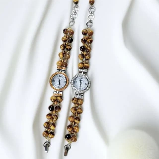 【Penny珮妮】鑲嵌虎眼石手錶鍊(母親節 情人節 送閨蜜 生日禮物 交換禮物 送女友 尾牙 新年 結婚)