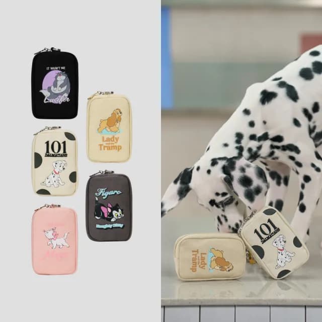 【ROBINMAY】小方磚零錢包 迪士尼貓狗系列(雙11/拉鍊封口/多色任選)
