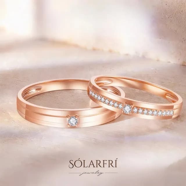 【SOLARFRi】玫瑰金浪漫情侶對戒指｜可調整戒圍大小品牌禮盒包裝(定情求婚紀念日老婆生日情人節聖誕禮物)