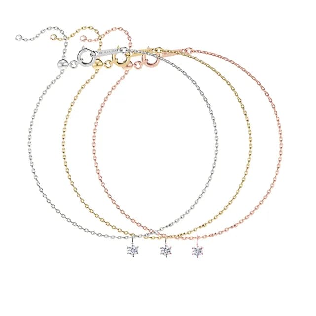 【ALUXE 亞立詩】10K金 鑽石手鍊 心意 BR0201(3色任選)