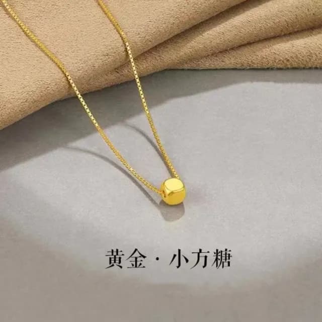 【Penny珮妮】999黃金 迷你方糖項鍊(母親節禮物 交換禮物 送女友 生日禮物 情人節 尾牙 新年禮物 結婚送禮)