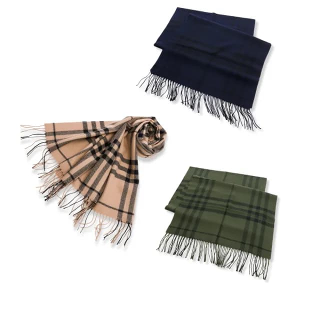 【BURBERRY 巴寶莉】經典格紋羊毛圍巾-210x45cm(多款任選)
