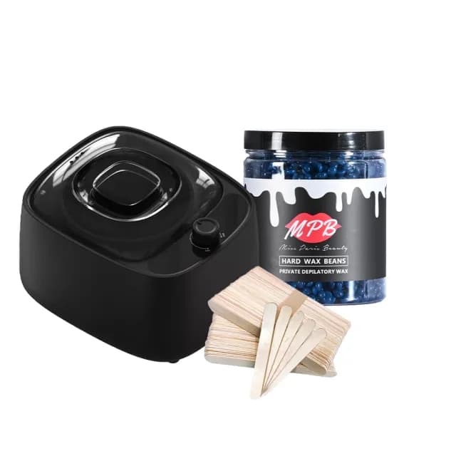 【MPB 巴黎小姐】時尚熱蠟套組 太空黑+海洋(蜜蠟 鬍鬚 蠟豆 電動刀儀 脫毛膏 比基尼 母親節禮物)