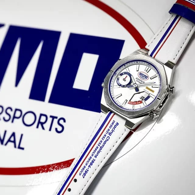 【CASIO 卡西歐】EDIFICE NISMO 傳承系列 賽車聯名款計時手錶 藍芽(ECB-S10NIS-7A)