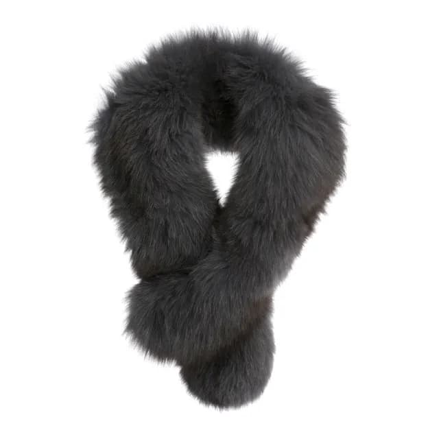 【iROO】時尚保暖狐狸毛圍巾