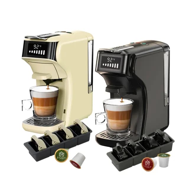 【HiBREW 小醇萃】冷熱雙萃四合一膠囊咖啡機(NK-514R 送收納盒+膠囊15入)