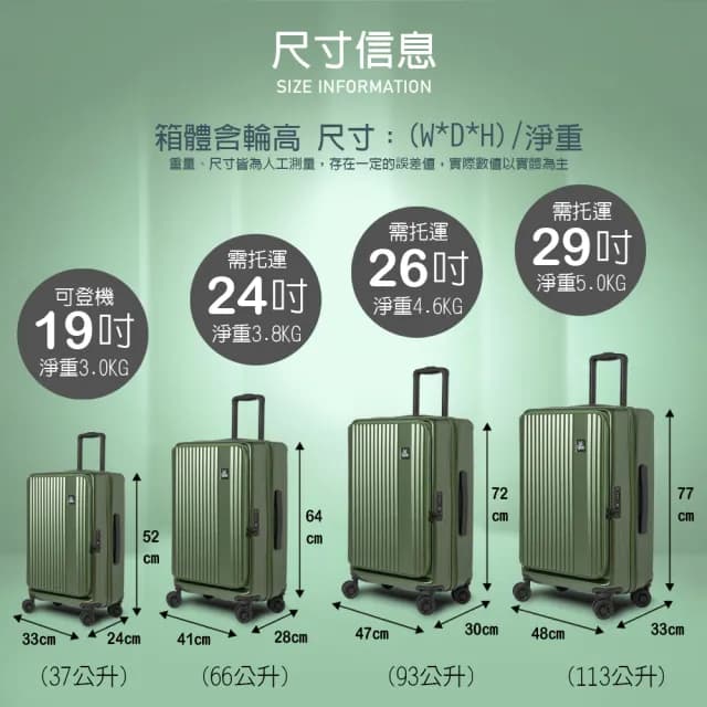 【LYNX官方直營】美國山貓19吋第二代前開登機箱(防爆拉鏈、避震雙排輪、TSA海關鎖、可加大)