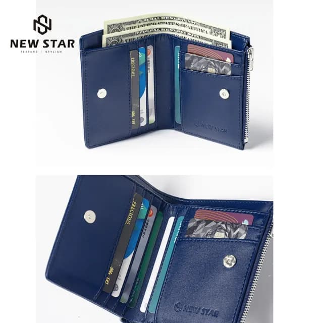 【NEW STAR】短夾 超纖皮革RFID防盜輕薄直式短夾 零錢 男 女 男皮夾 現貨 CA188(情人節 禮物)