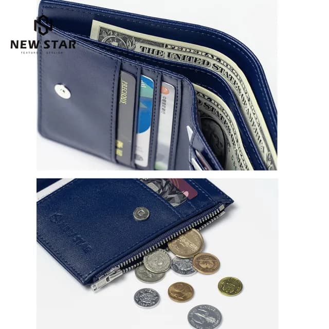 【NEW STAR】短夾 超纖皮革RFID防盜輕薄直式短夾 零錢 男 女 男皮夾 現貨 CA188(情人節 禮物)