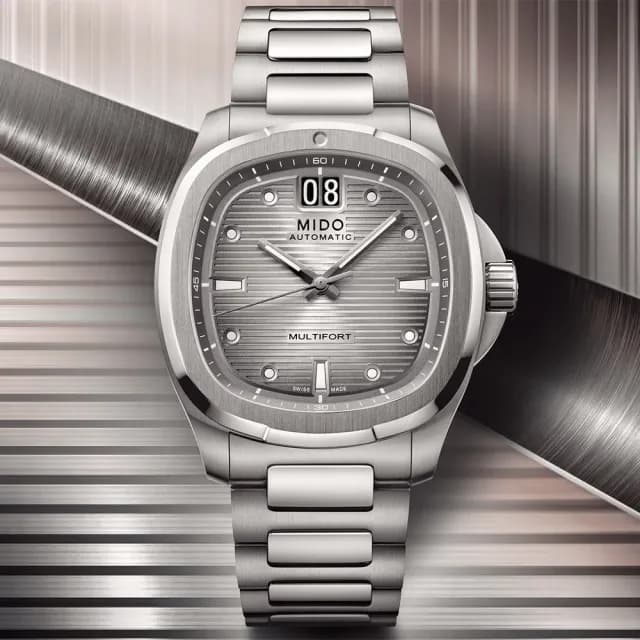 【MIDO 美度】M049.526.44.081.00 Multifort 先鋒系列 TV 大日期窗鈦金屬機械錶-漸層銀灰(M0495264408100)