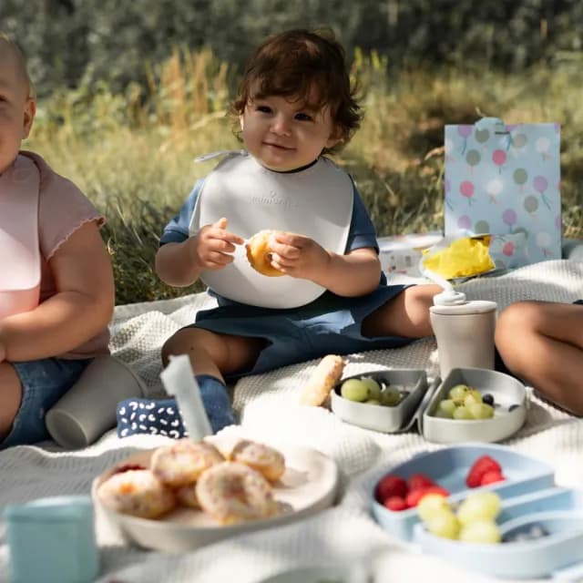 【Miniware官方直營】矽膠圍兜單入(兒童學習矽膠餐具)