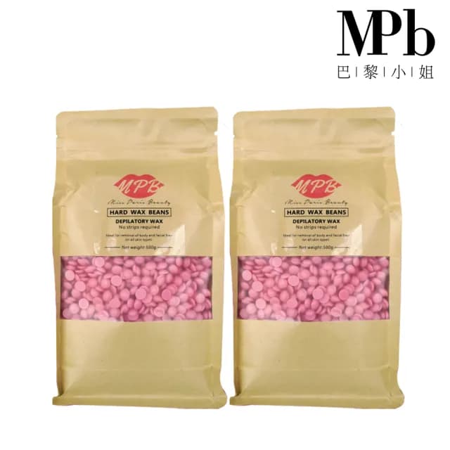 【MPB巴黎小姐】玫瑰身體蠟豆500gx2入(除毛膏 蜜蠟 私密處 鬍鬚 熱蠟 電動刀儀 孕婦 雷射 母親節禮物)