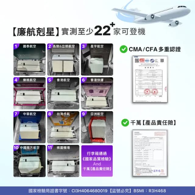 20吋超輕行李箱 輕量行李箱 廉航登機箱 登機箱 20吋行李箱 拉鏈行李箱(PC材質 防爆拉鍊)